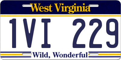 WV license plate 1VI229