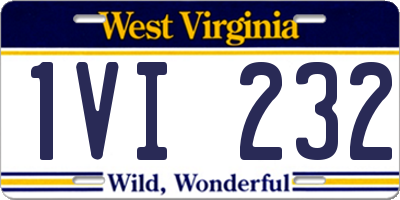 WV license plate 1VI232