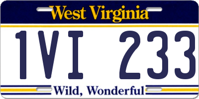 WV license plate 1VI233