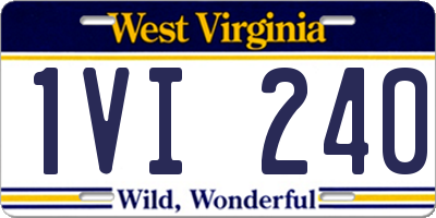 WV license plate 1VI240