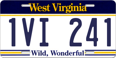 WV license plate 1VI241