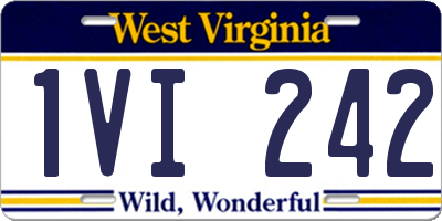 WV license plate 1VI242