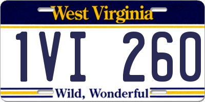 WV license plate 1VI260