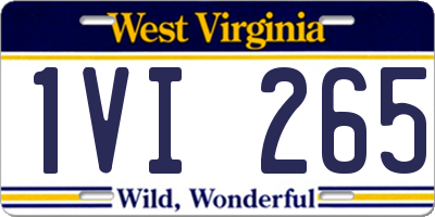 WV license plate 1VI265