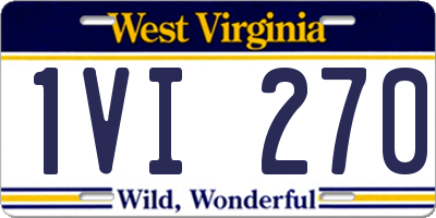 WV license plate 1VI270