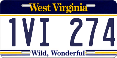 WV license plate 1VI274