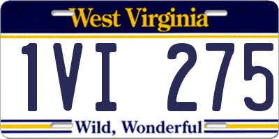 WV license plate 1VI275