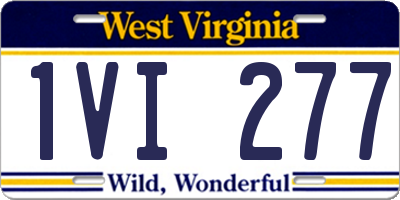 WV license plate 1VI277