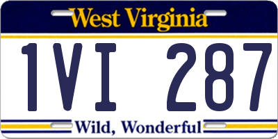 WV license plate 1VI287