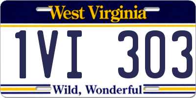 WV license plate 1VI303