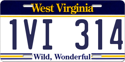 WV license plate 1VI314