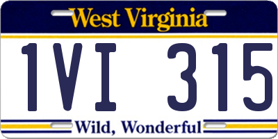 WV license plate 1VI315