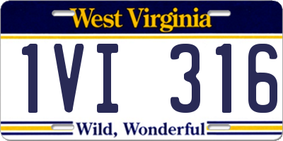 WV license plate 1VI316