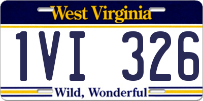 WV license plate 1VI326