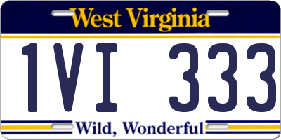 WV license plate 1VI333