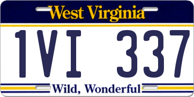 WV license plate 1VI337