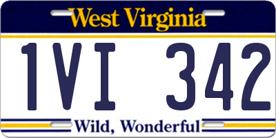 WV license plate 1VI342
