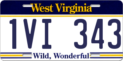 WV license plate 1VI343