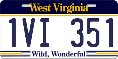 WV license plate 1VI351