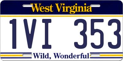 WV license plate 1VI353
