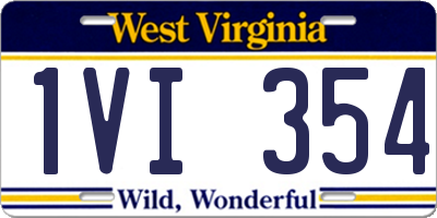 WV license plate 1VI354