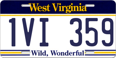 WV license plate 1VI359