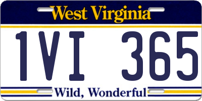WV license plate 1VI365