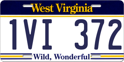 WV license plate 1VI372