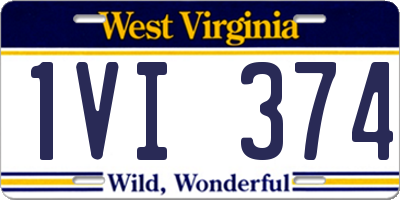 WV license plate 1VI374