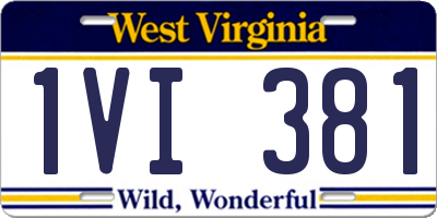 WV license plate 1VI381