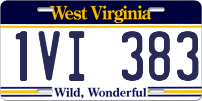 WV license plate 1VI383