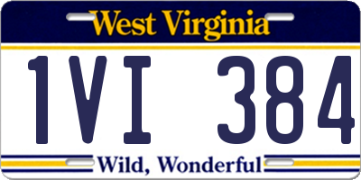 WV license plate 1VI384