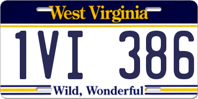 WV license plate 1VI386