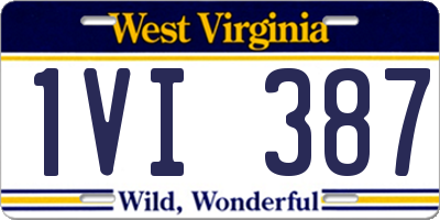 WV license plate 1VI387