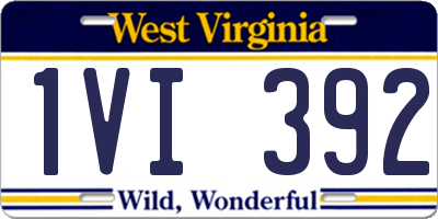 WV license plate 1VI392