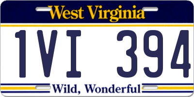WV license plate 1VI394