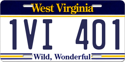 WV license plate 1VI401