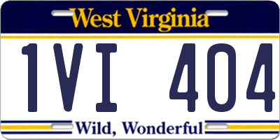 WV license plate 1VI404