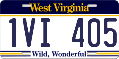 WV license plate 1VI405