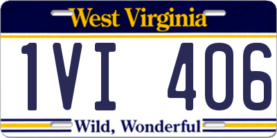 WV license plate 1VI406