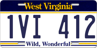 WV license plate 1VI412