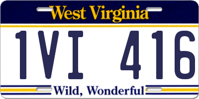 WV license plate 1VI416