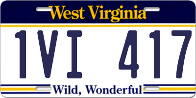 WV license plate 1VI417