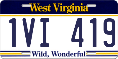 WV license plate 1VI419