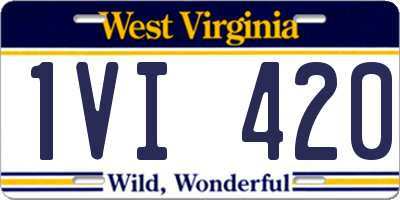 WV license plate 1VI420