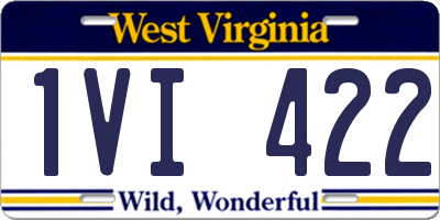 WV license plate 1VI422