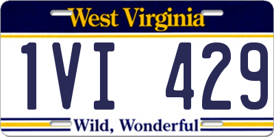 WV license plate 1VI429