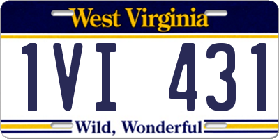 WV license plate 1VI431