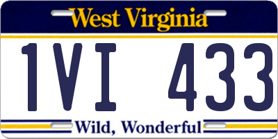 WV license plate 1VI433
