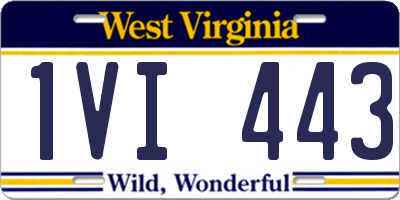 WV license plate 1VI443